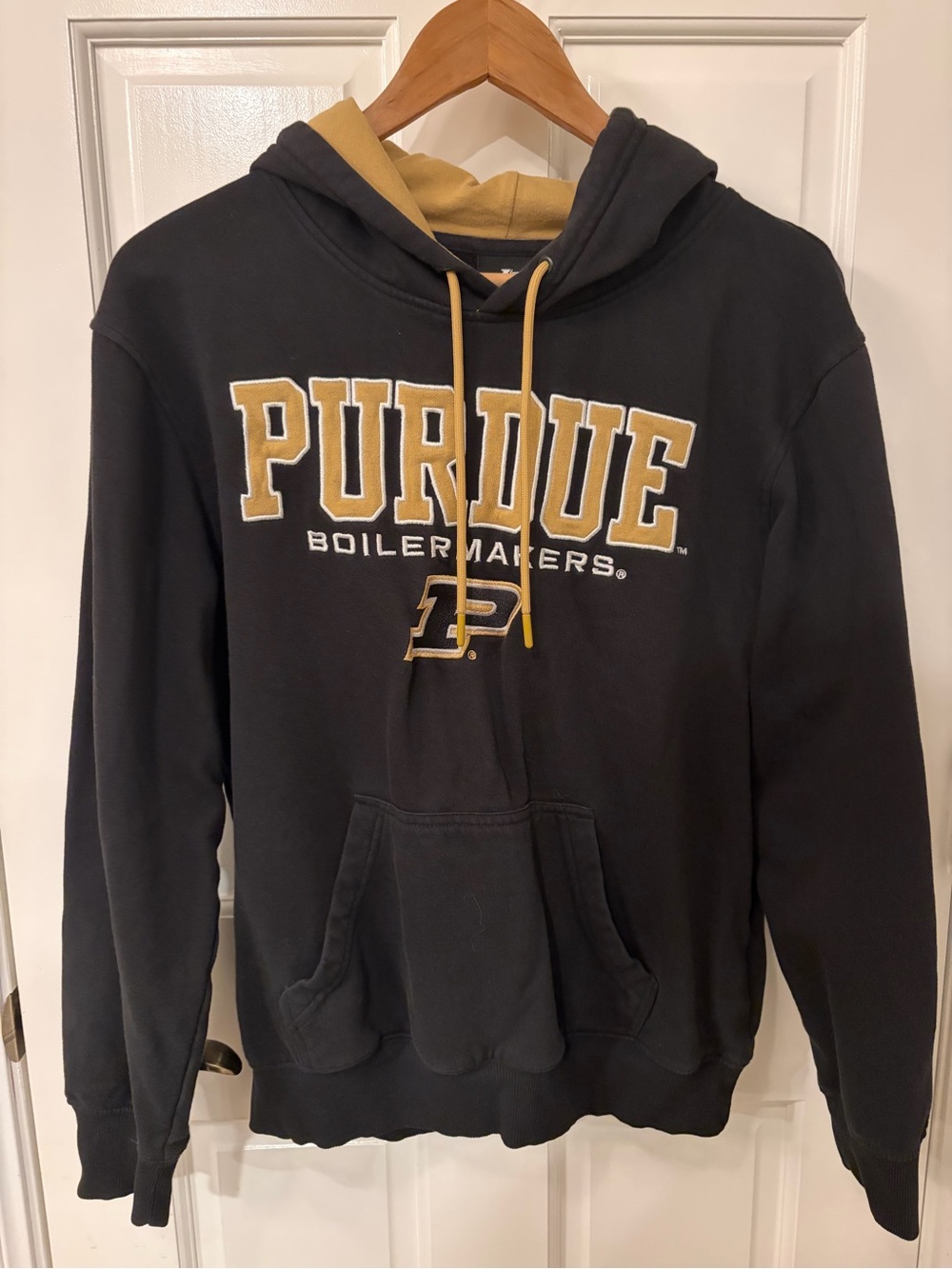 Logo Athletic Black and Gold Purdue Pullover Hoodie